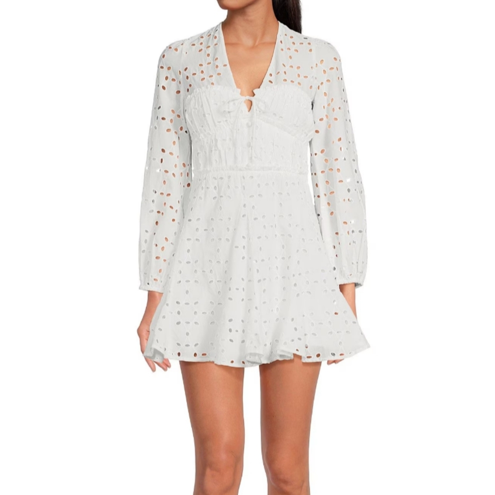 NEW Gianni Bini Katrina White Eyelet Dress